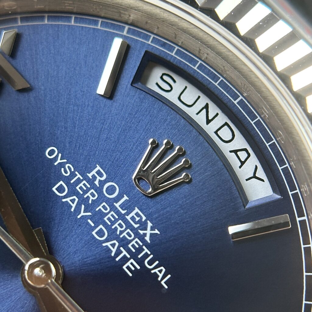 Super Clone Rolex Day-Date Blue Dial 228239-0007 40 mm – Swiss SuperClone