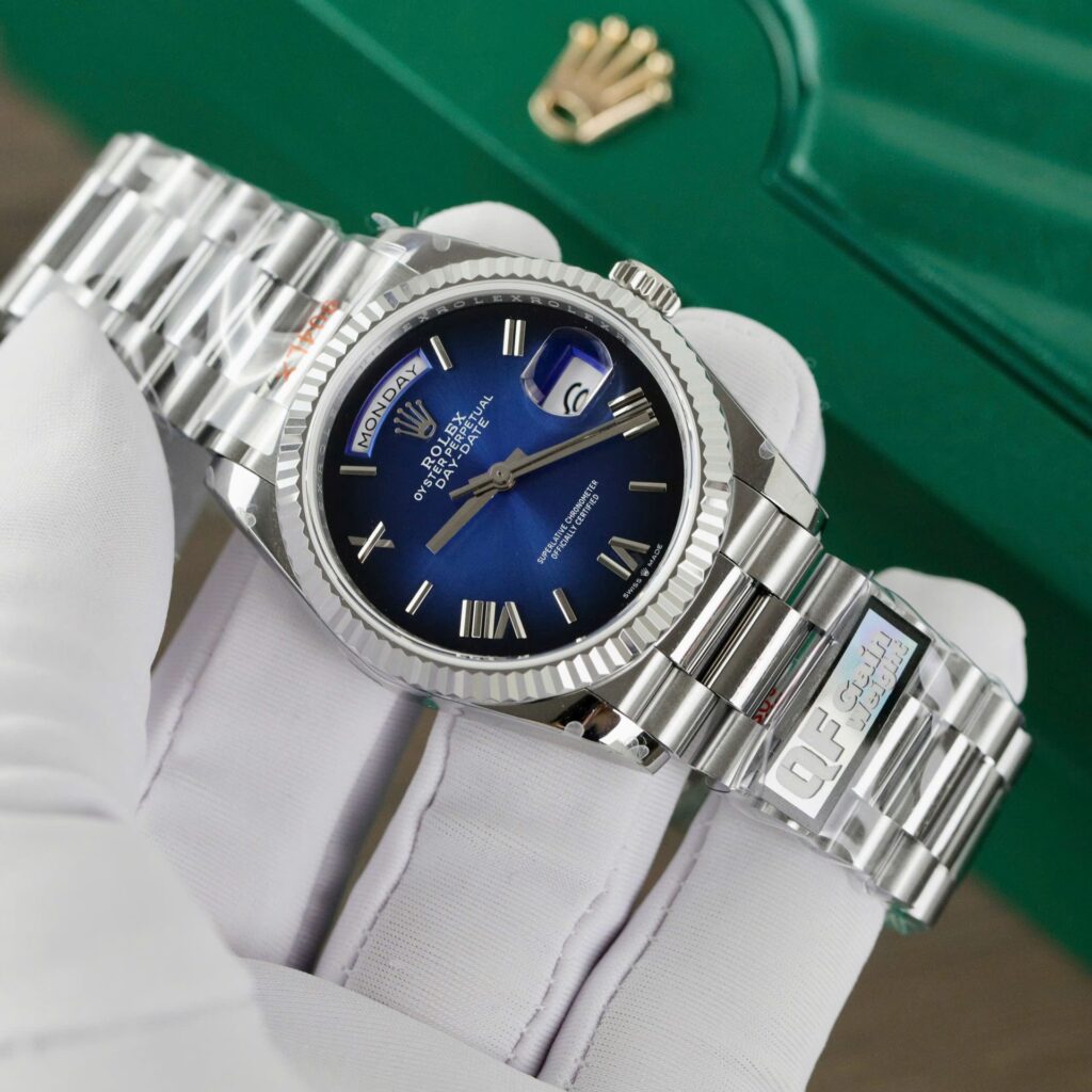 Super Clone Rolex Day-Date Blue Ombré Dial 128239-0063 36 mm