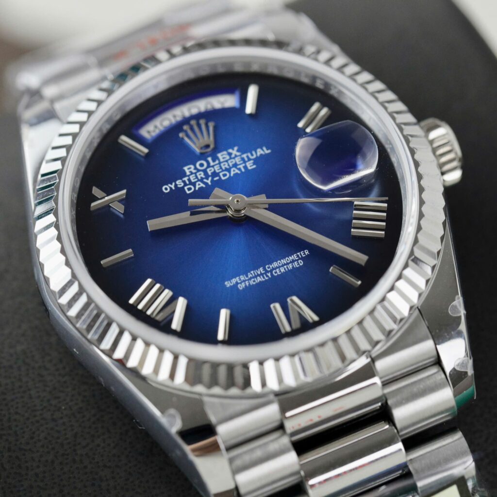 Super Clone Rolex Day-Date Blue Ombré Dial 128239-0063 36 mm