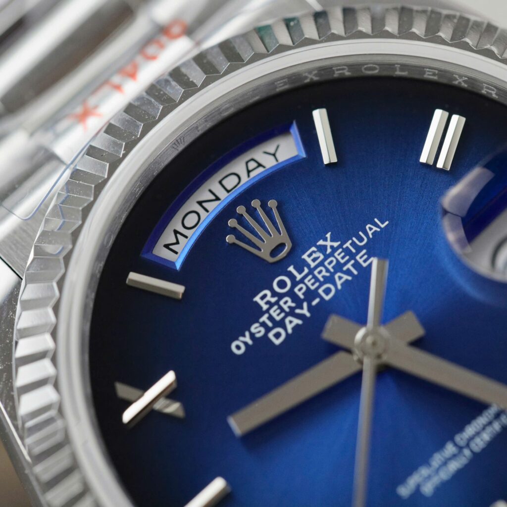 Super Clone Rolex Day-Date Blue Ombré Dial 128239-0063 36 mm