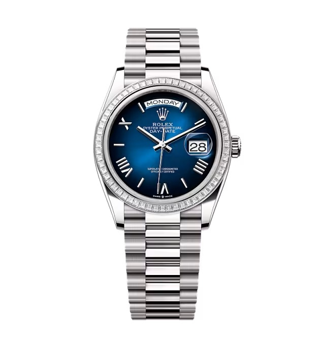 Super Clone Rolex Day-Date Blue Ombré Dial 128399tbr-0021 36 mm – Swiss SuperClone