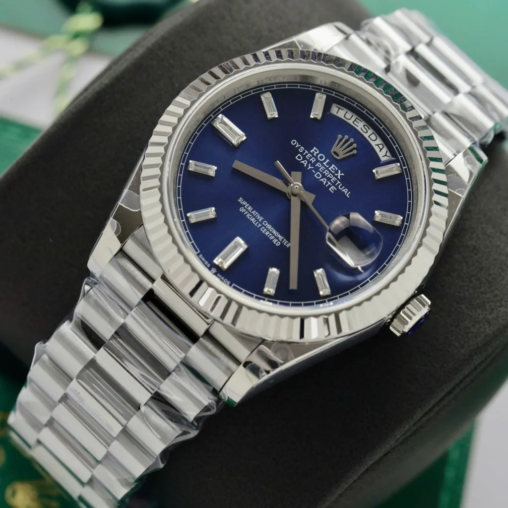 Super Clone Rolex Day-Date Blue Ombré Dial 228239-0076 40 mm