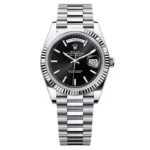 Super Clone Rolex Day-Date Bright Black Dial 228236-0003 40 mm – Swiss SuperClone