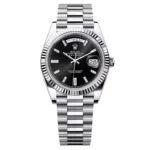 Super Clone Rolex Day-Date Bright Black Diamond Dial 228236-0004 40 mm – Swiss SuperClone