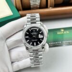 Super Clone Rolex Day-Date Bright Black Diamond Dial 228236-0004 40 mm – Swiss SuperClone