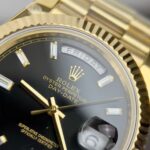Super Clone Rolex Day-Date Bright Black Diamond Dial 228238-0004 40 mm – Swiss SuperClone