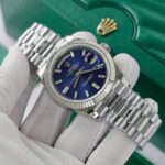 Super Clone Rolex Day-Date Bright Blue Diamond Dial 128239-0069 36 mm – Swiss SuperClone