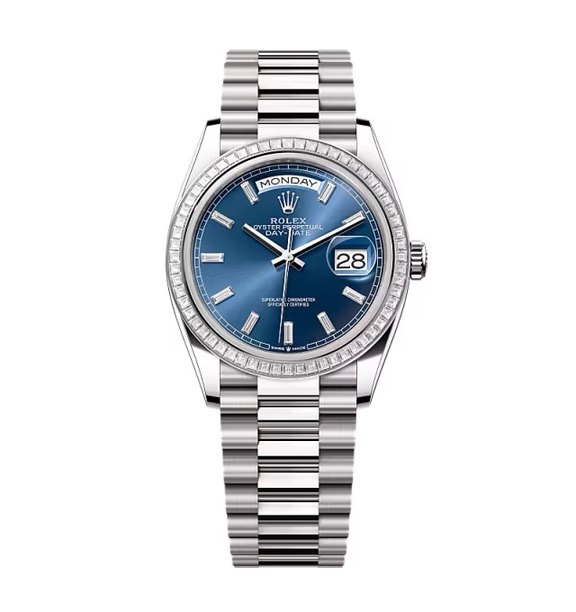 Super Clone Rolex Day-Date Bright Blue Diamond Dial 128399tbr-0027 36 mm
