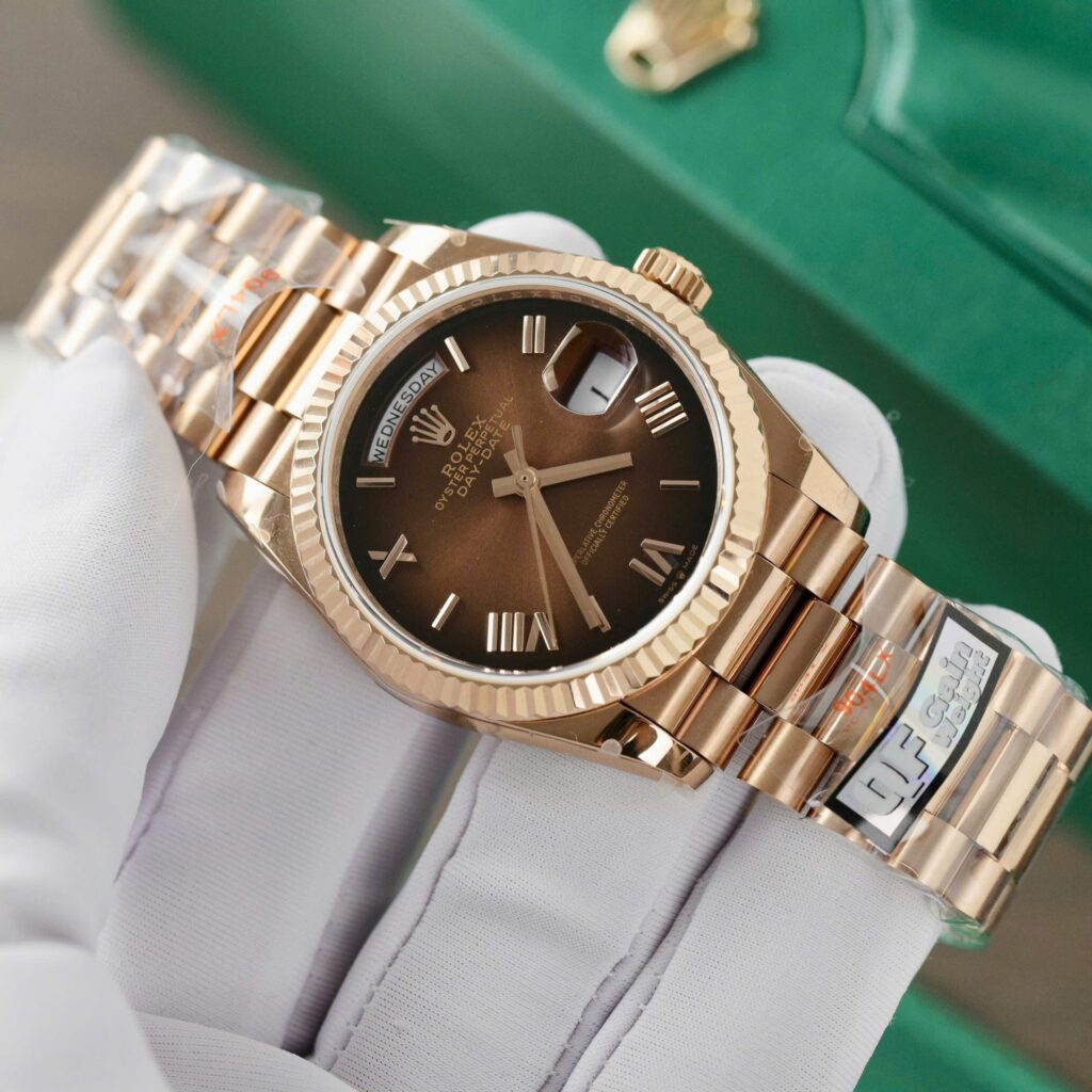 Super Clone Rolex Day-Date Brown Ombré Dial 128235-0075 36 mm