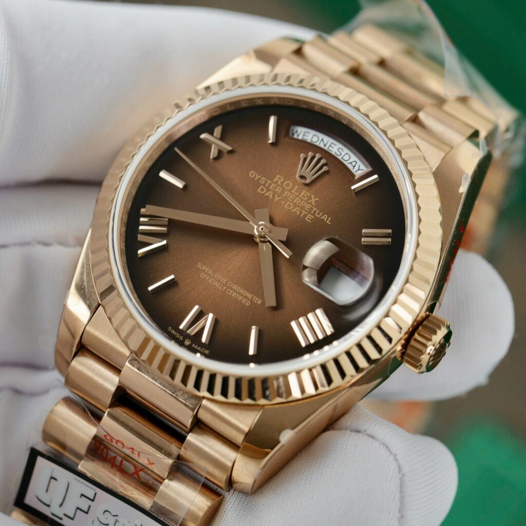Super Clone Rolex Day-Date Brown Ombré Dial 128235-0075 36 mm