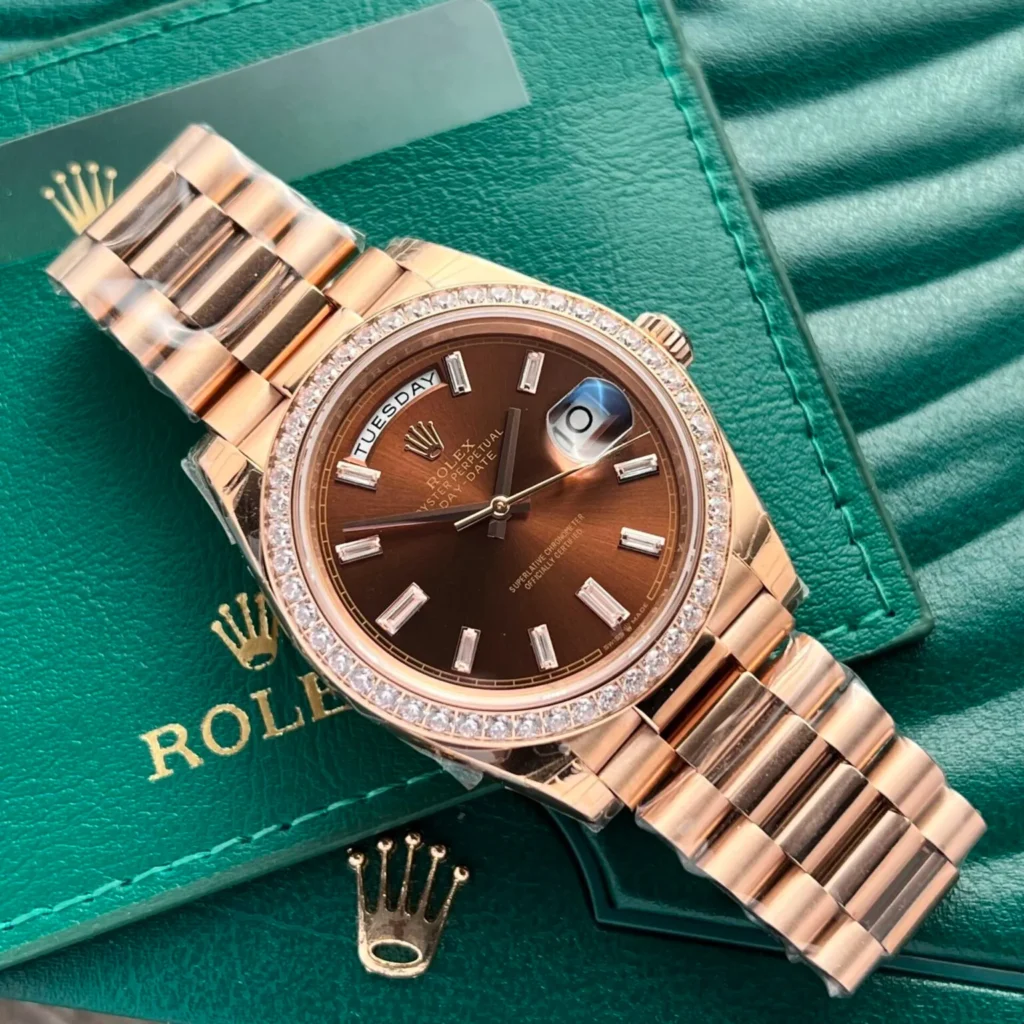 Super Clone Rolex Day-Date Brown Ombré Dial 128345rbr-0075 36 mm – Swiss SuperClone