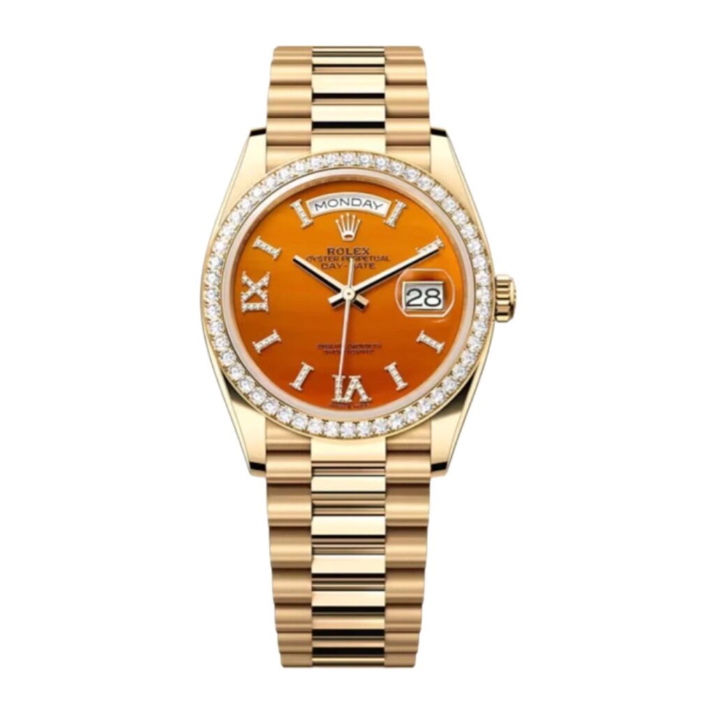 Super Clone Rolex Day-Date Carnelian Dial 128348RBR 36 mm – Swiss SuperClone