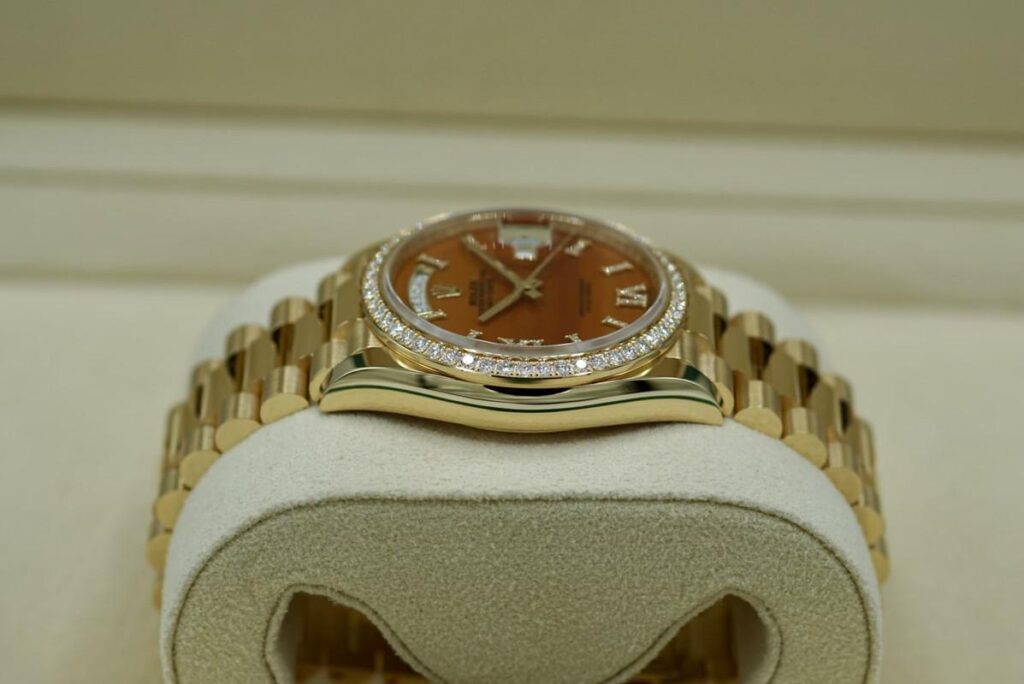 Super Clone Rolex Day-Date Carnelian Dial 128348RBR 36 mm – Swiss SuperClone