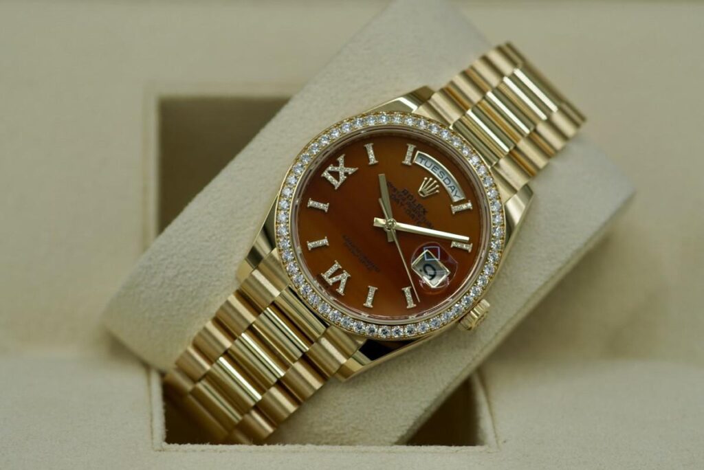 Super Clone Rolex Day-Date Carnelian Dial 128348RBR 36 mm – Swiss SuperClone