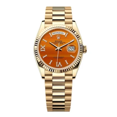 Super Clone Rolex Day-Date Carnelian Diamond Dial 128238-0088 36 mm