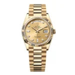 Super Clone Rolex Day-Date Champagne Diamond Dial 128238-0008 36 mm – Swiss SuperClone