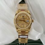 Super Clone Rolex Day-Date Champagne Diamond Dial 128238-0008 36 mm – Swiss SuperClone