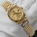 Super Clone Rolex Day-Date Champagne Diamond Dial 128238-0008 36 mm – Swiss SuperClone