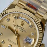 Super Clone Rolex Day-Date Champagne Diamond Dial 128238-0008 36 mm – Swiss SuperClone