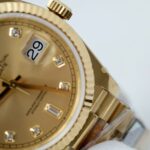 Super Clone Rolex Day-Date Champagne Diamond Dial 128238-0008 36 mm – Swiss SuperClone
