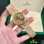 Super Clone Rolex Day-Date Champagne Diamond Dial 228238-0005 40 mm