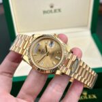 Super Clone Rolex Day-Date Champagne Diamond Dial 228238-0005 40 mm