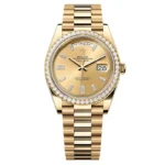 Super Clone Rolex Day-Date Champagne Diamond Dial 228348rbr-0002 40 mm – Swiss SuperClone
