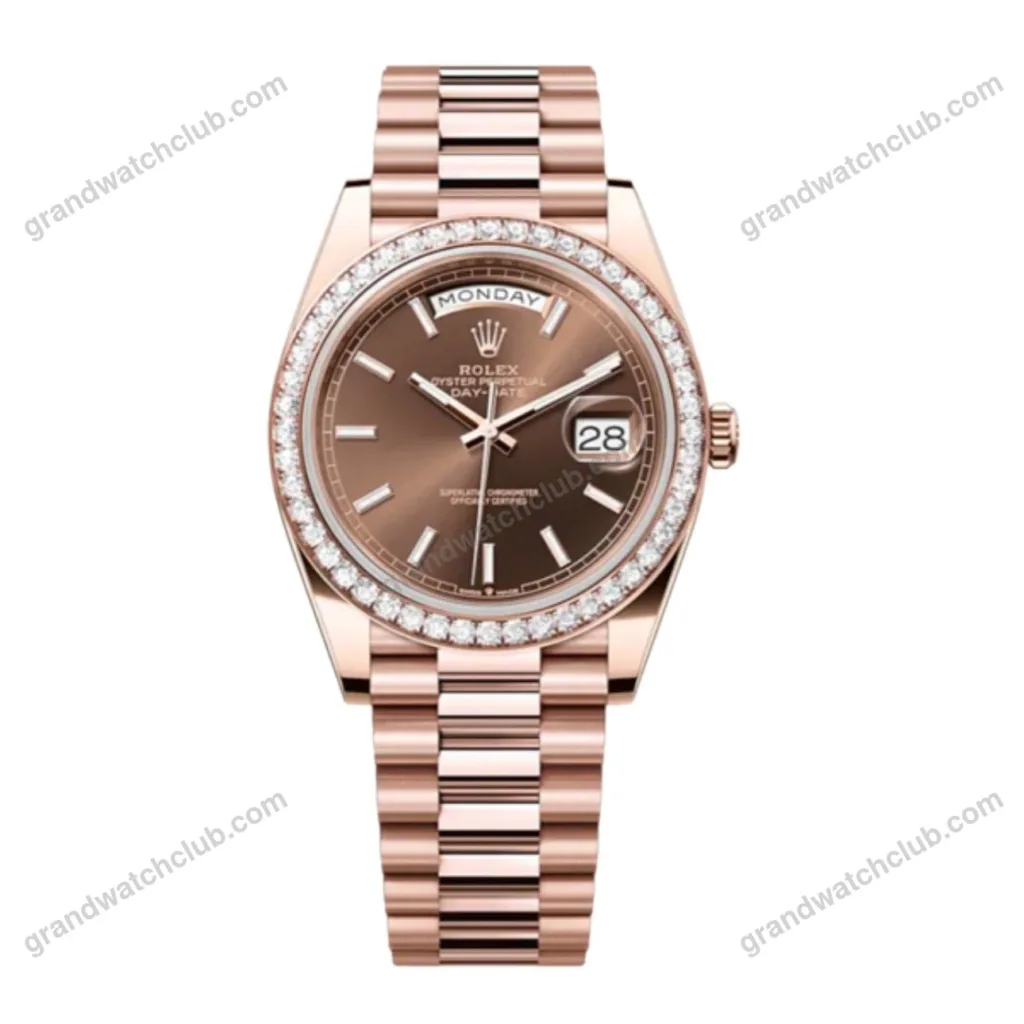 Super Clone Rolex Day-Date Chocolate Dial 228345RBR 40 mm