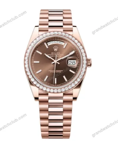 Super Clone Rolex Day-Date Chocolate Dial 228345RBR 40 mm – Swiss SuperClone