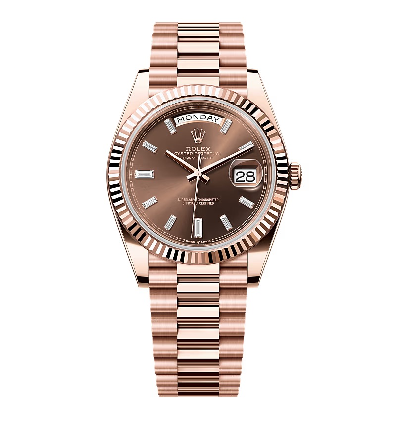 Super Clone Rolex Day-Date Chocolate Diamond Dial 228235-0003 40 mm – Swiss SuperClone