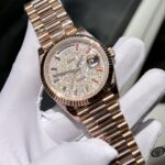 Super Clone Rolex Day-Date Diamond-Paved Dial 128235-0039 36 mm