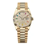Super Clone Rolex Day-Date Diamond-Paved Dial 128238-0051 36 mm – Swiss SuperClone