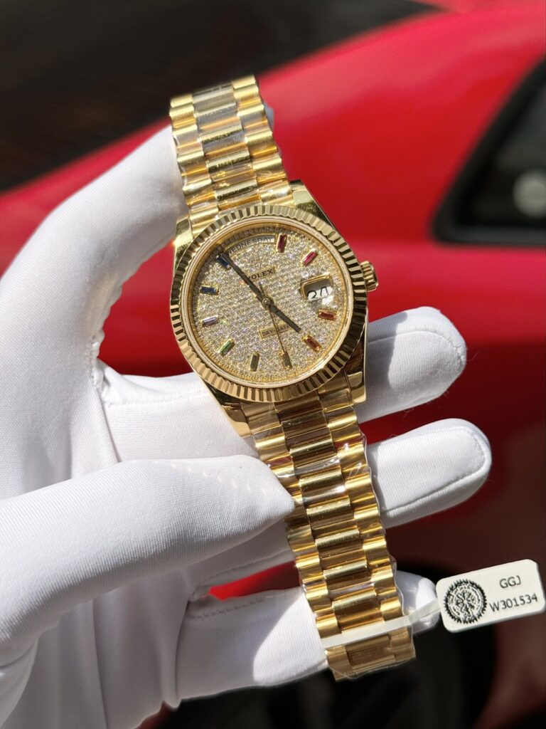 Super Clone Rolex Day-Date Diamond-Paved Dial 128238-0051 36 mm – Swiss SuperClone