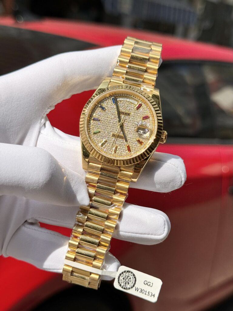 Super Clone Rolex Day-Date Diamond-Paved Dial 128238-0051 36 mm – Swiss SuperClone