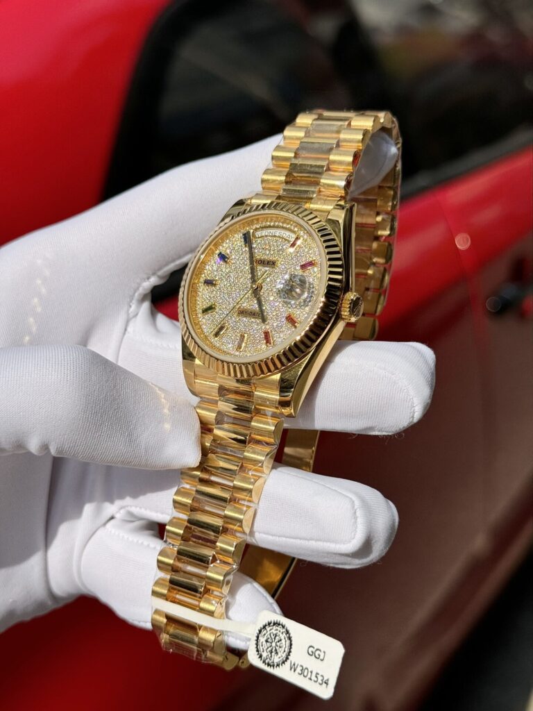 Super Clone Rolex Day-Date Diamond-Paved Dial 128238-0051 36 mm – Swiss SuperClone