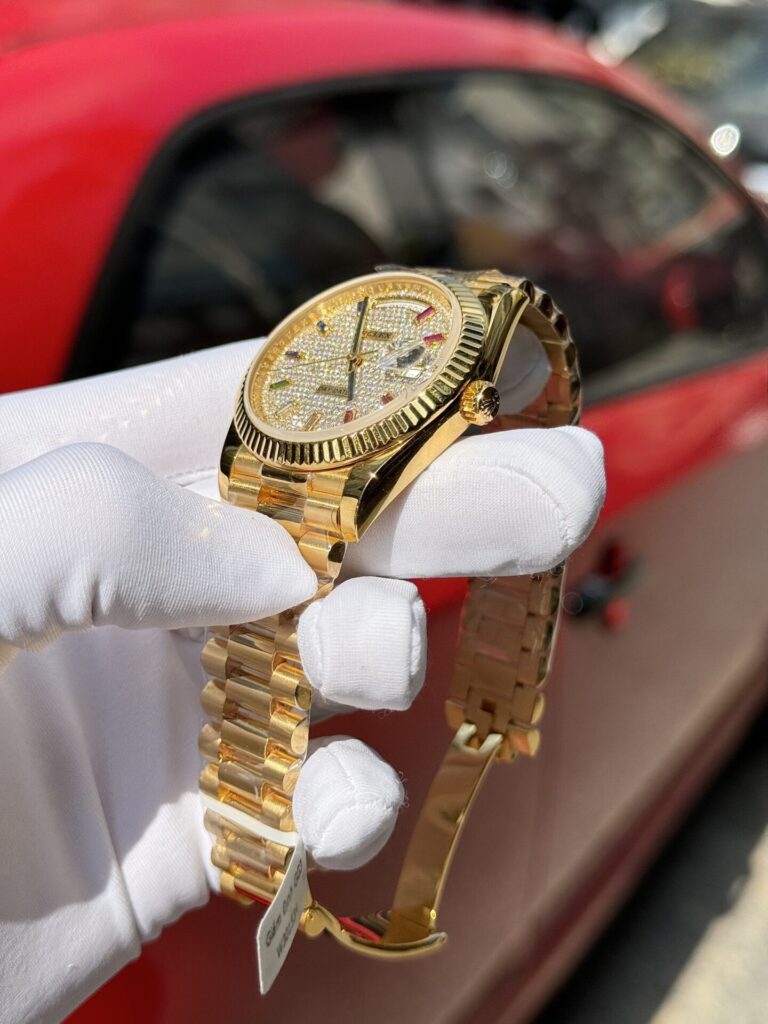 Super Clone Rolex Day-Date Diamond-Paved Dial 128238-0051 36 mm – Swiss SuperClone