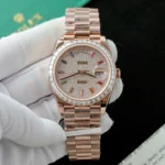 Super Clone Rolex Day-Date Diamond-Paved Dial 128345rbr-0042 36 mm