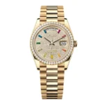 Super Clone Rolex Day-Date Diamond-Paved Dial 128348rbr-0030 36 mm – Swiss SuperClone