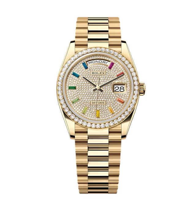 Super Clone Rolex Day-Date Diamond-Paved Dial 128348rbr-0030 36 mm – Swiss SuperClone