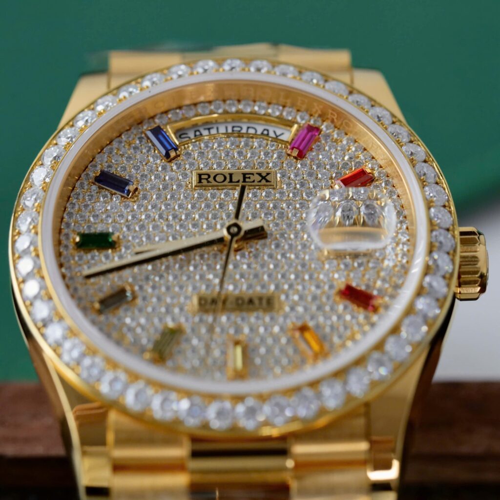Super Clone Rolex Day-Date Diamond-Paved Dial 128348rbr-0030 36 mm – Swiss SuperClone
