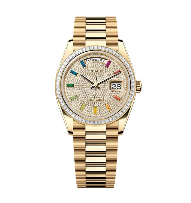Super Clone Rolex Day-Date Diamond-Paved Dial 128398tbr-0012 36 mm – Swiss SuperClone