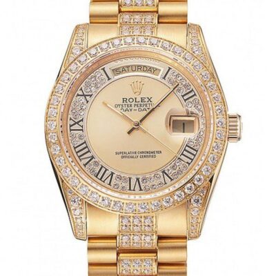 Super Clone Rolex Day-Date Gold Dial 1453954 37 mm