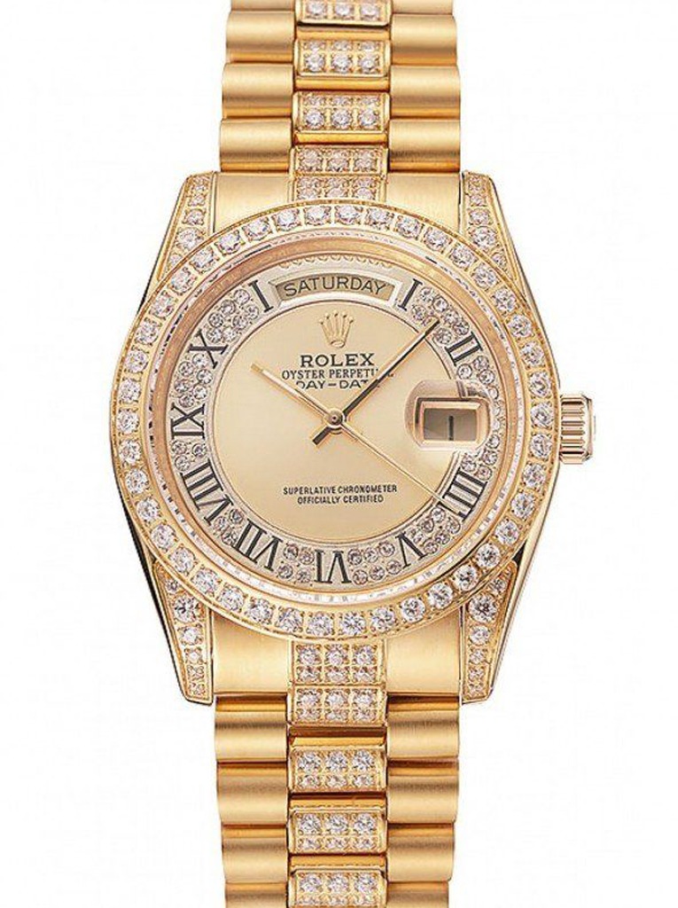 Super Clone Rolex Day-Date Gold Dial 1453954 37 mm – Swiss SuperClone