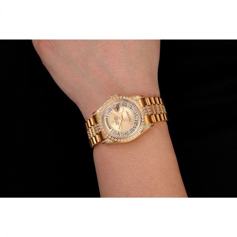 Super Clone Rolex Day-Date Gold Dial 1453954 37 mm – Swiss SuperClone