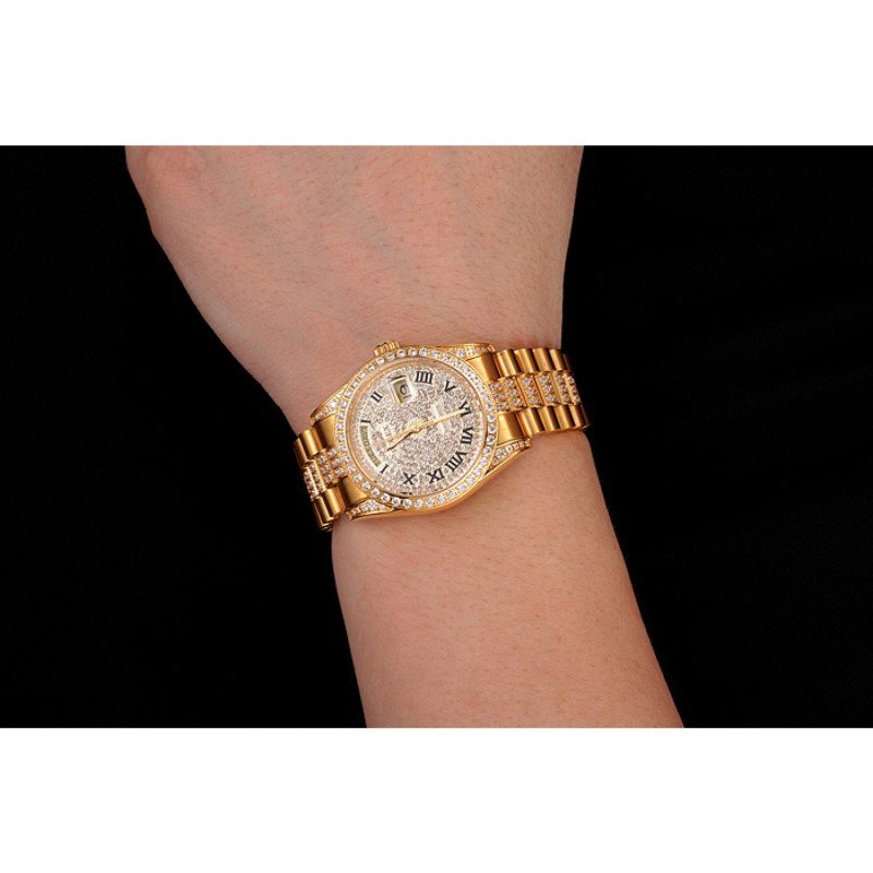 Super Clone Rolex Day-Date Gold Dial 1453956 37 mm – Swiss SuperClone