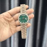 Super Clone Rolex Day-Date Green Aventurine Diamond Dial 128345rbr-0068 36 mm