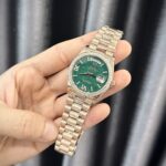Super Clone Rolex Day-Date Green Aventurine Diamond Dial 128345rbr-0068 36 mm