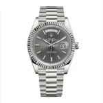 Super Clone Rolex Day-Date Grey Stick Tapestry Dial 228239-0002 40 mm – Swiss SuperClone