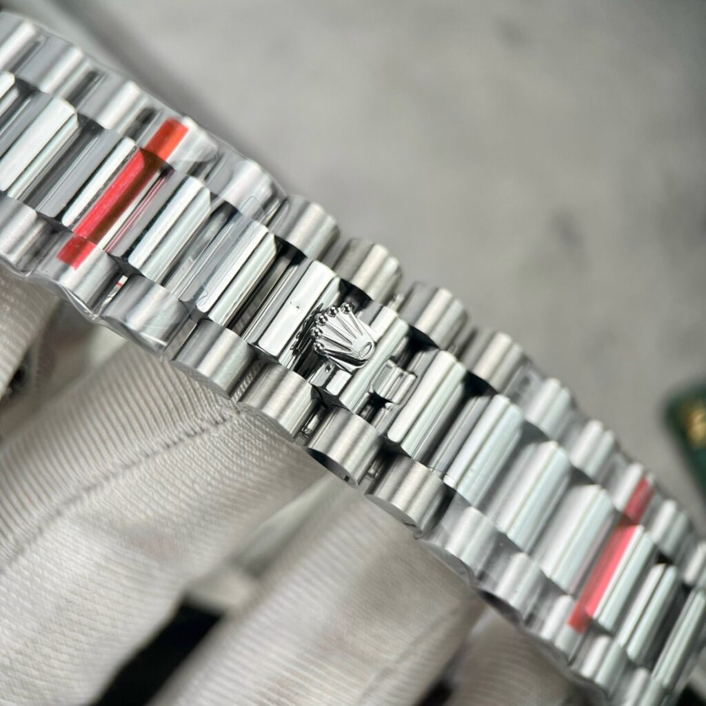 Super Clone Rolex Day-Date Grey Stick Tapestry Dial 228239-0002 40 mm – Swiss SuperClone