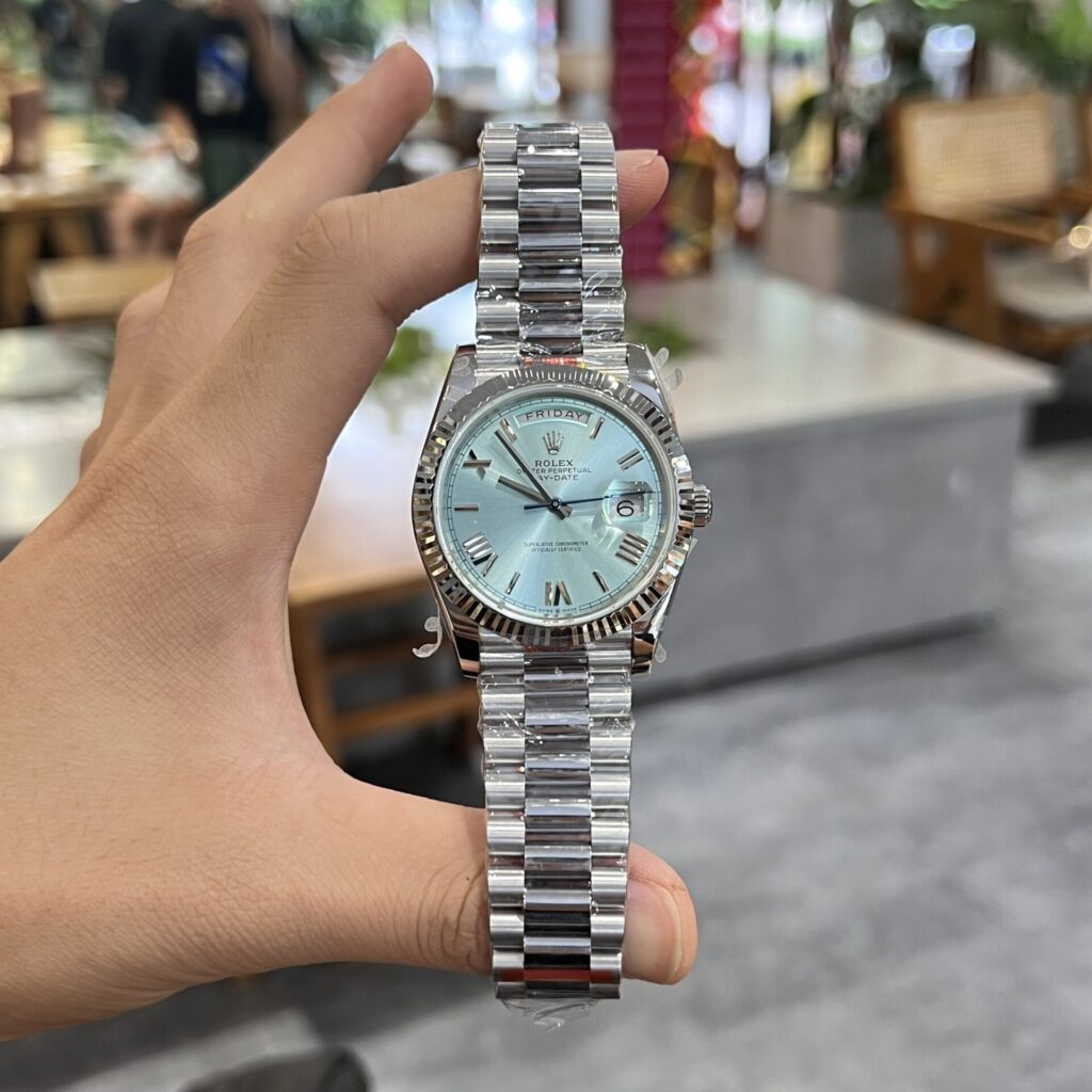 Super Clone Rolex Day-Date Ice Blue Dial 228236-0012 40 mm – Swiss SuperClone